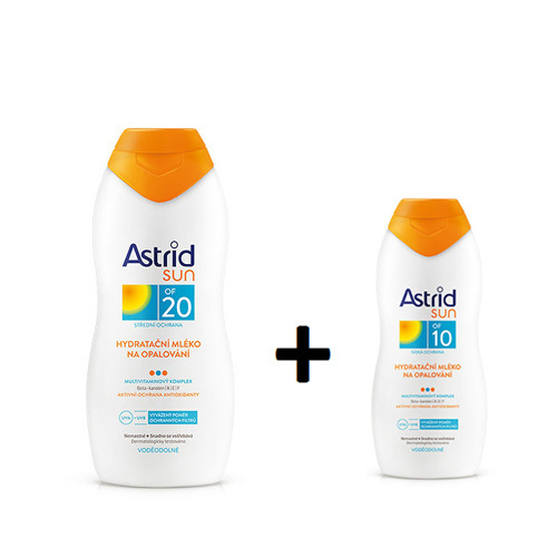 Astrid Hydratačné mlieko na opaľovanie OF 20 200 ml   hydratačné mlieko na opaľovanie OF 10 100 ml SUN