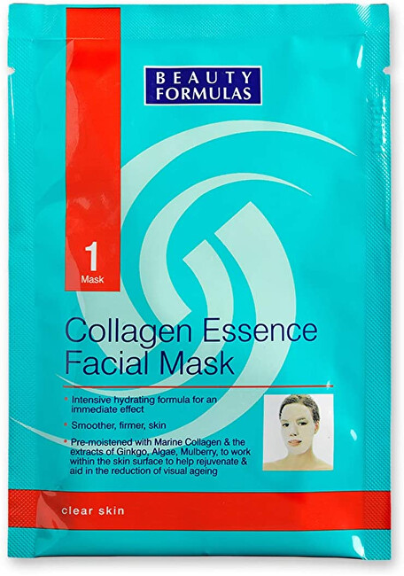 Beauty Formulas Kolagénová pleťová maska ( Collagen Essence Facial Mask) 1 ks