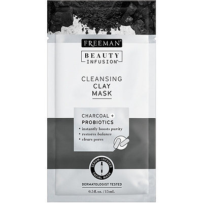 Freeman Čistiaca ílová maska Aktívne uhlie a probiotiká Beauty Infusion ( Cleansing Clay Mask) 15 ml