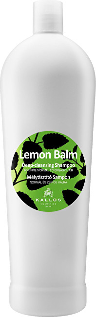 Kallos Hĺbkovo čistiaci šampón s výťažkami citrónovej trávy (Lemon Balm Deep Cleaning Shampoo) 1000 ml
