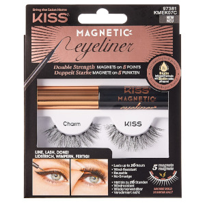 KISS Magnetické umelé riasy s očnými linkami (Magnetic Eyeliner & Lash Kit) 07 Charm