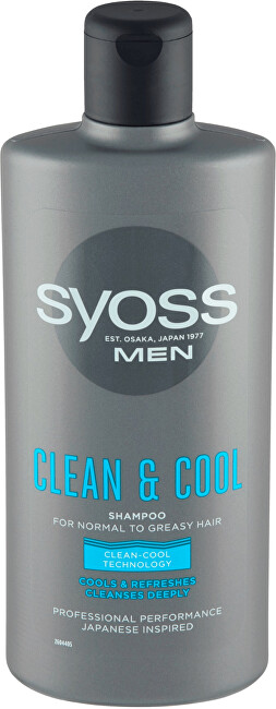 Syoss Šampón pre mužov pre normálnu až mastné vlasy Clean & Cool (Shampoo) 440 ml