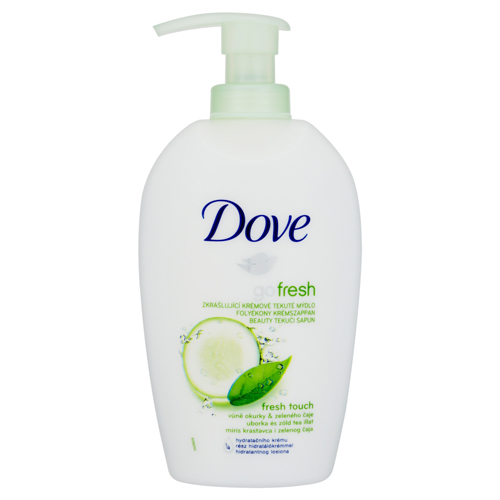 Dove Skrášľujúce krémové tekuté mydlo s vôňou uhorky a zeleného čaju Go Fresh (Fresh Touch) Náhradná náplň 500 ml