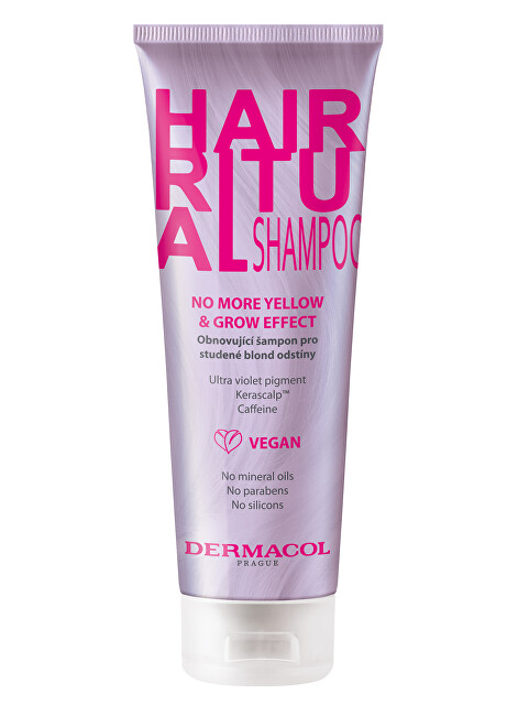 Dermacol Šampón pre studené blond odtiene Hair Ritual (No More Yellow & Grow Effect Shampoo) 250 ml