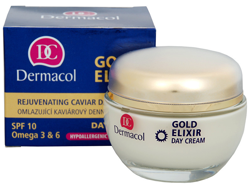 Dermacol Omladzujúci kaviárový denný krém SPF 10 (Gold Elixir Day Cream) 50 ml
