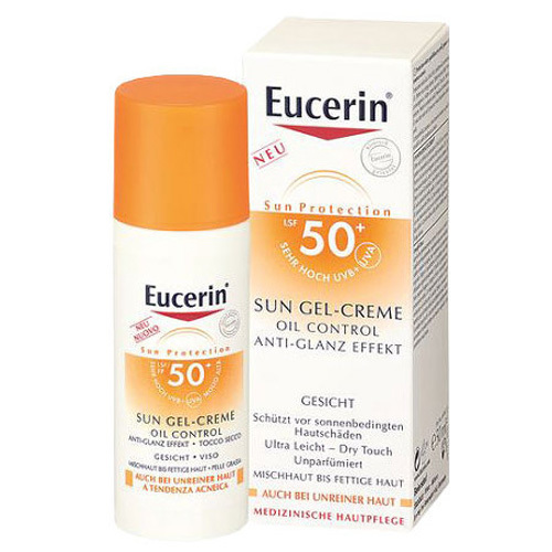 Eucerin Ochranný krémový gél na opaľovanie na tvár Oil Control SPF 50  50 ml