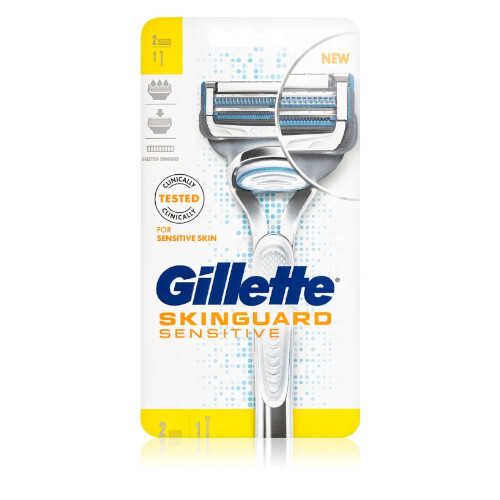 Gillette Holiaci strojček pre citlivú pleť Skinguard Sensitive   náhradné hlavice 2 ks