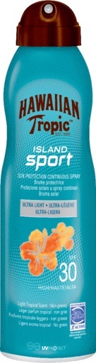Hawaiian Tropic Sprej na opaľovanie SPF 30 Island Sport ( Sun Protection Spray) 220 ml