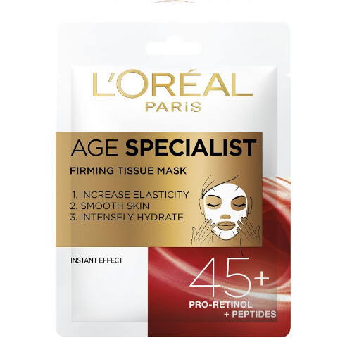 L´Oréal Paris Textilná maska pre okamžité spevnenie a vyhladenie pleti Age Specialist 45  (Firming Tissue Mask) 1 ks