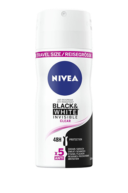 Nivea Antiperspirant v spreji Invisible For Black & White Clear mini (Antiperspirant) 100 ml