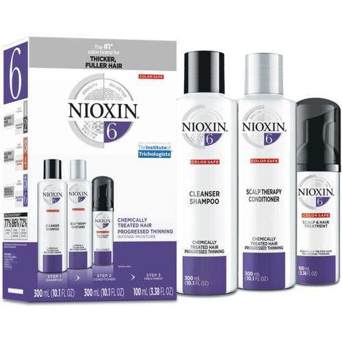 Nioxin Darčeková sada pre rednúce normálnu až silné prírodné aj chemicky ošetrené vlasy System 6 ( Hair System Loyalty Kit 6)