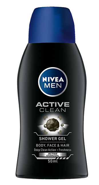 Nivea Sprchový gél pre mužov Active Clean mini (Shower Gel) 50 ml