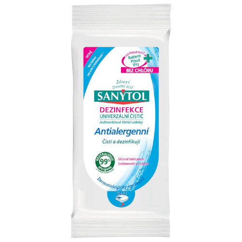 Sanytol Antialergénne dezinfekčné čistiace utierky 24 ks