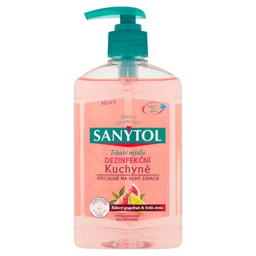 Sanytol Dezinfekčné mydlo do kuchyne Grapefruit & Limetka 250 ml