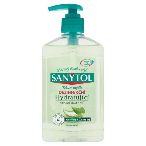 Sanytol Hydratujúce dezinfekčné mydlo Aloe Vera & Zelený čaj 250 ml