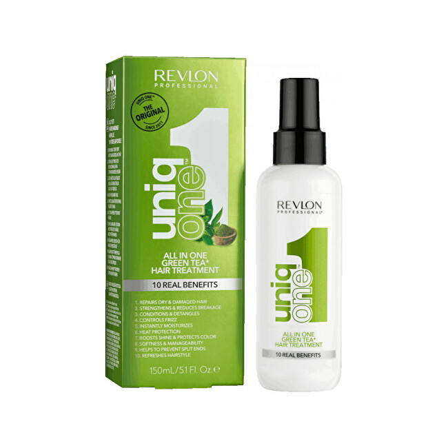 Revlon Professional Bezoplachová starostlivosť v spreji so zeleným čajom Uniq One Green Tea (All In One Hair Treatment ) 150 ml