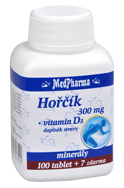 MedPharma Horčík 300 mg   vitamín D3 100   7 tablet ZADARMO