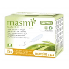 MASMA Tampóny z organickej bavlny Masmi Super Plus 15 ks