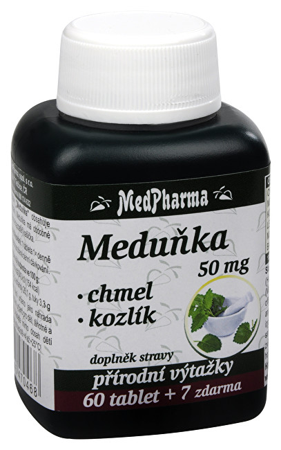 MedPharma Medovka 50 mg   chmeľ   valeriána 60 tbl.   7 tbl. ZADARMO