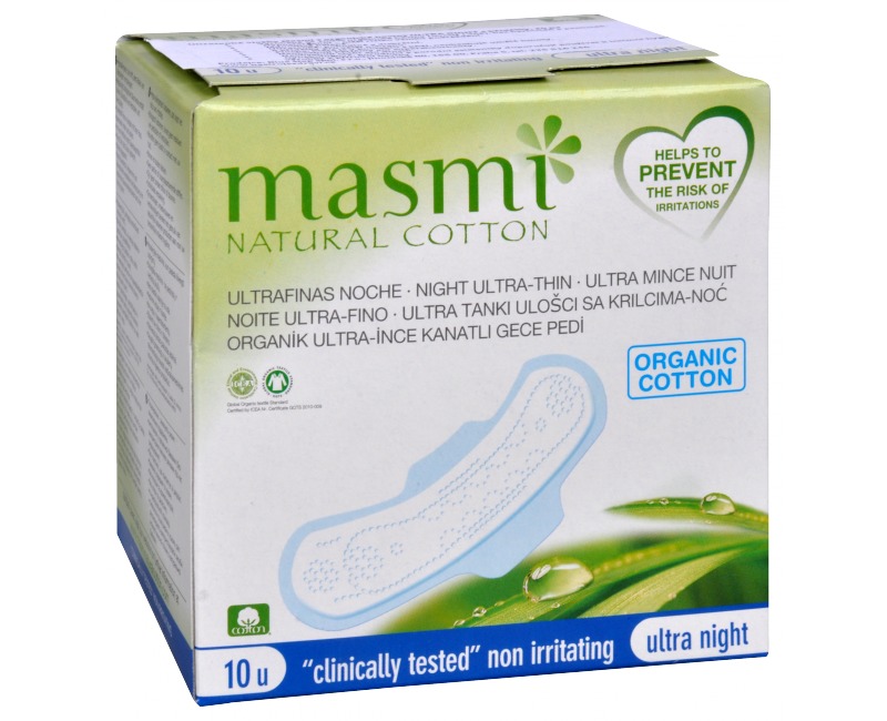 MASMA Ultratenké vložky MASMA z organickej bavlny s krídelkami 10 ks Ultra Night 10 ks