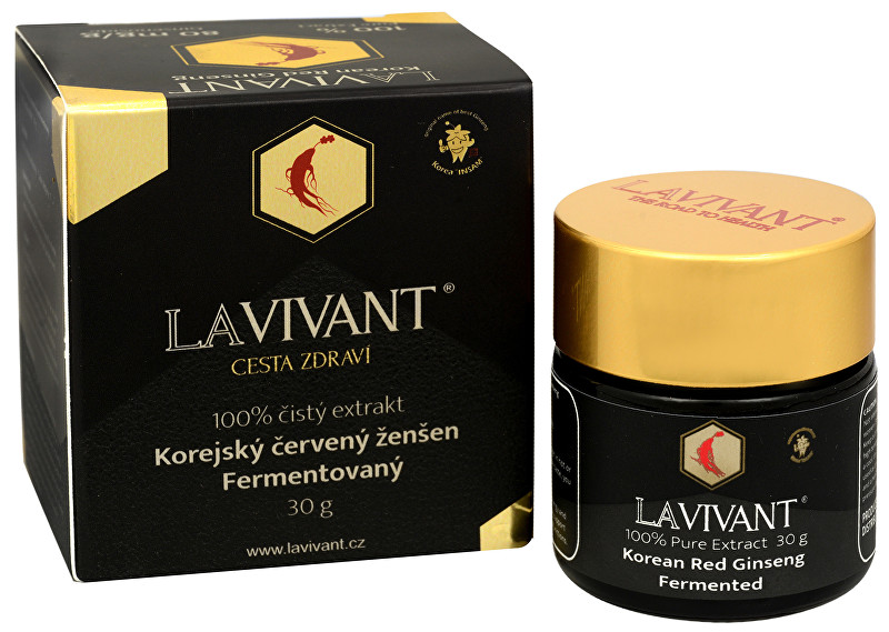 La Vivant LAVIVANT black, kórejský červený 100% fermentovaný extrakt 30 g 80 mg   g