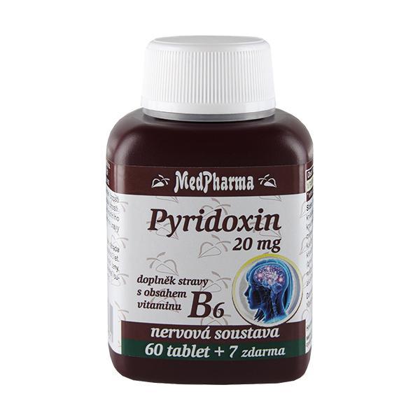 MedPharma Pyridoxin 20 mg – doplněk stravy s obsahem vitamínu B6 60 tbl.   7 tbl. ZDARMA