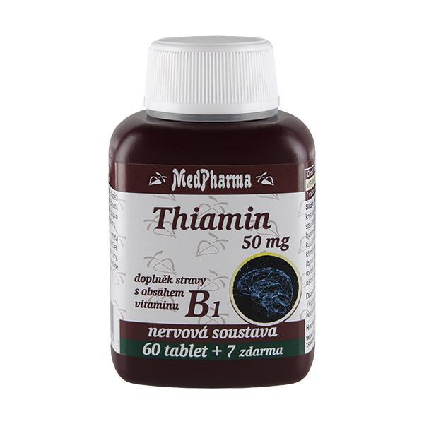 MedPharma Thiamin 50 mg – doplněk stravy s obsahem vitamínu B1 60 tbl.   7 tbl. ZDARMA