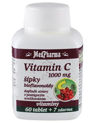 MedPharma Vitamín C 1000 mg so šípkami predĺžený účinok 60 tbl.   7 tbl. ZD ARMA