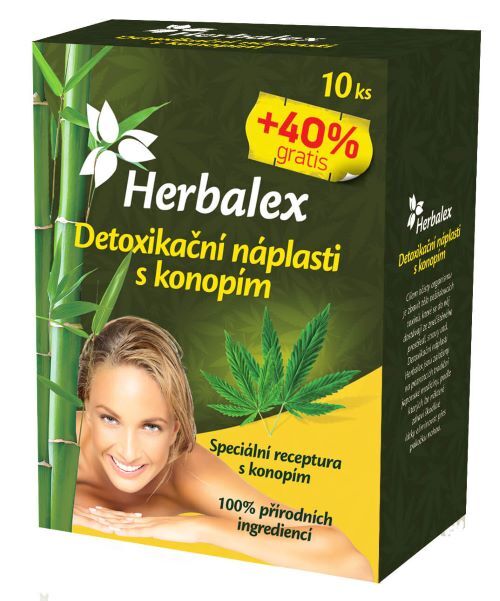 Herbamedicus Detoxikačný náplastí s kanabisom 10 ks   40% GRATIS