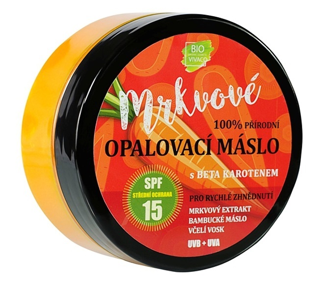 Vivaco Prírodné opaľovací mrkvovej maslo OF 15 150 ml