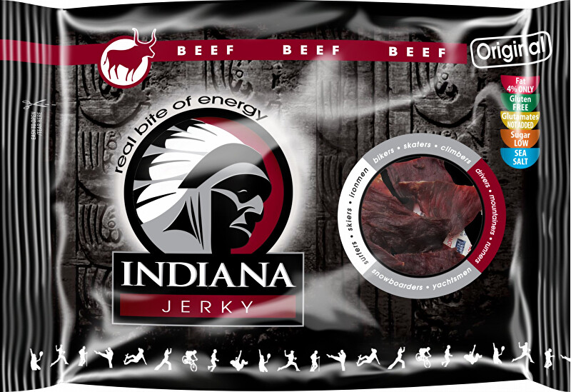 Indiana Indiana Jerky beef (hovädzie) Original 100 g