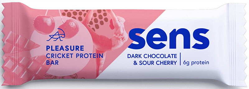 SENS SENS Pleasure Protein tyčinka s cvrčky múkou - Tmavá čokoláda & Višňa 40 g