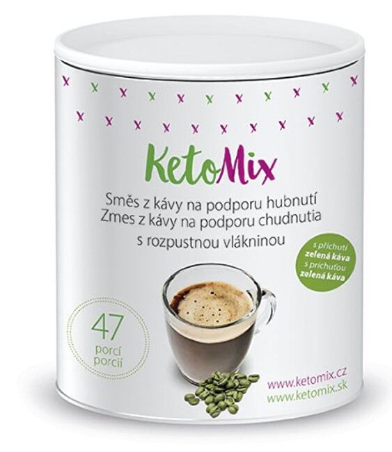 KetoMix Instantná káva na podporu chudnutia s príchuťou zelenej kávy 94 g (47 porcií)