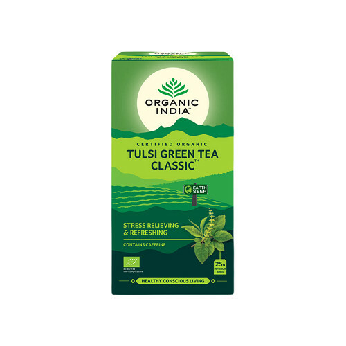 Organic India Tulsi so zeleným čajom 25 sáčkov BIO