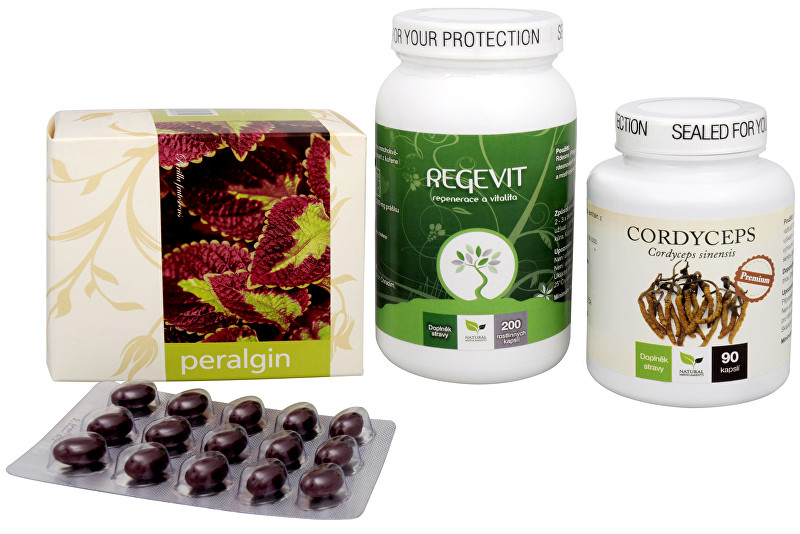 Odporúčaná kombinácia produktov Na Imunitu - Cordyceps Premium   Regevit   Peralgin