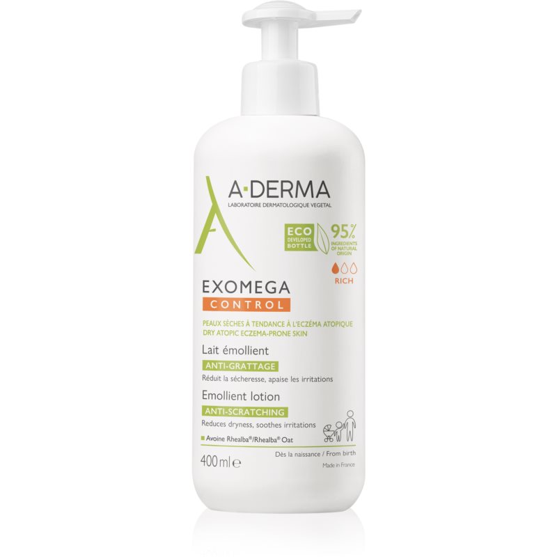 A-Derma Exomega Control telové mlieko proti podráždeniu a svrbeniu pokožky 400 ml