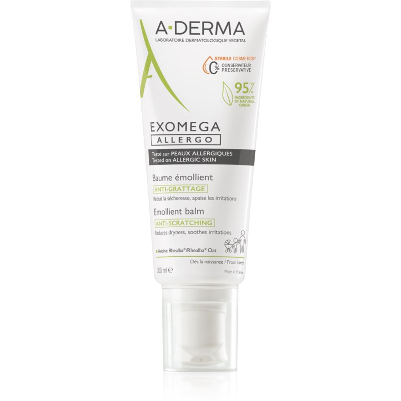 A-Derma Exomega Allergo hydratačný krém pre posilnenie ochrannej bariéry citlivej a atopickej pokožky 200 ml