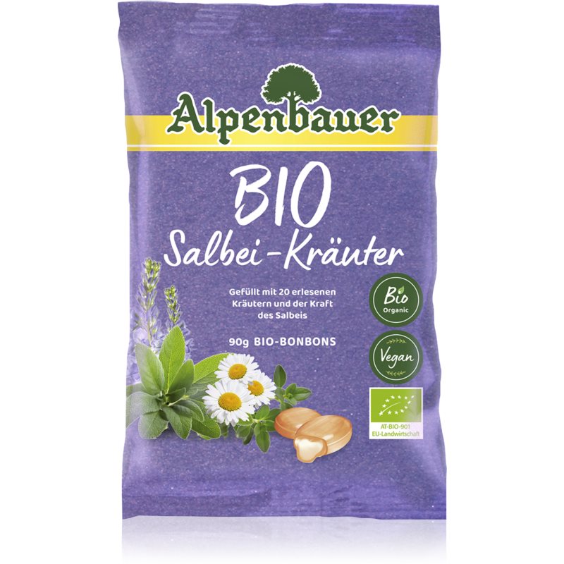 Alpenbauer BIO Šalvia - bylinky cukríky v BIO kvalite 90 g