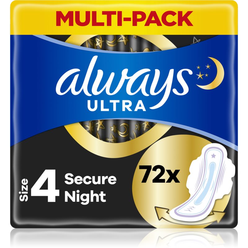 Always Ultra Secure Night vložky 72 ks