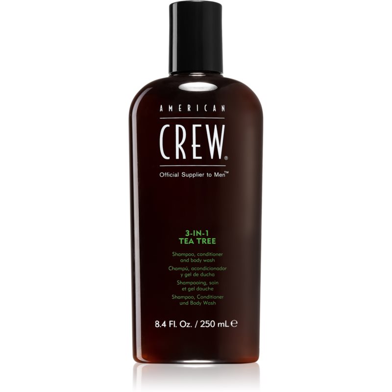 American Crew Hair  Body 3-IN-1 Tea Tree šampón, kondicionér a sprchový gél 3 v 1 pre mužov 250 ml