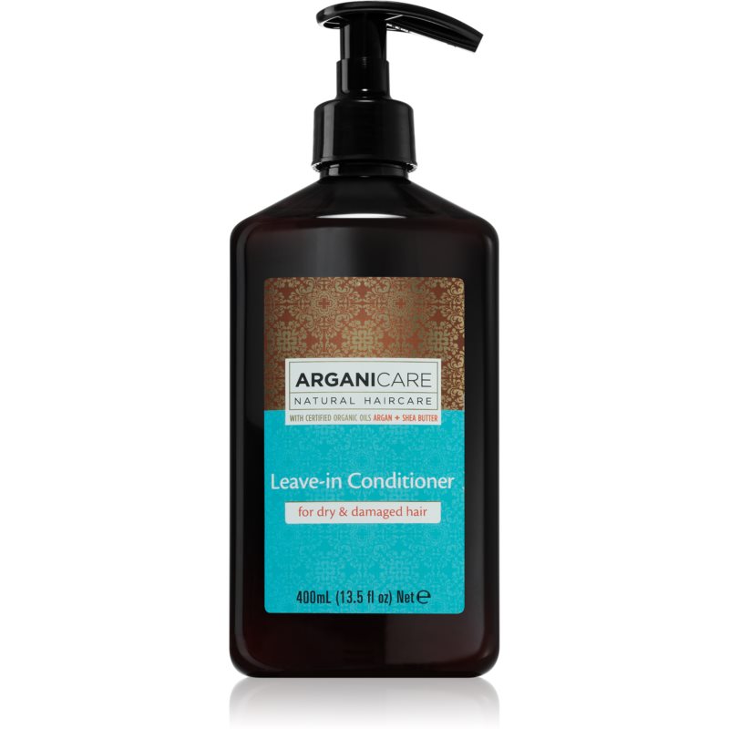 Arganicare Argan Oil  Shea Butter Leave-In Conditioner bezoplachový kondicionér pre suché a poškodené vlasy 400 ml