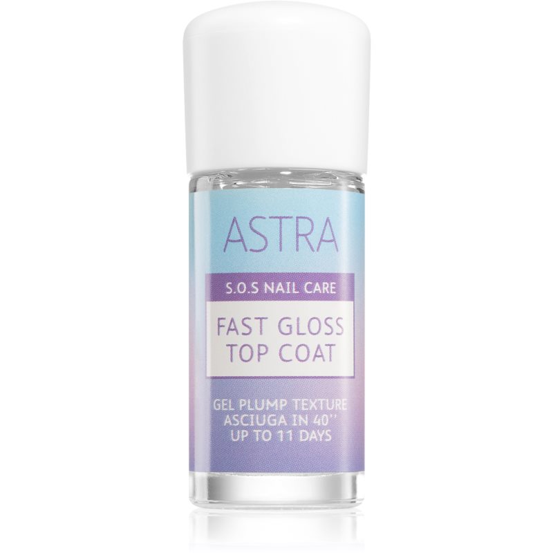 Astra Make-up S.O.S Nail Care Fast Gloss Top Coat vrchný lak na nechty pre dokonalú ochranu a intenzívny lesk 12 ml