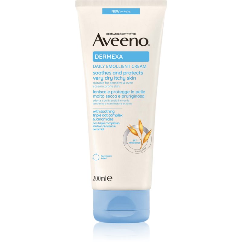 Aveeno Dermexa Daily Emollient Cream zvláčňujúci krém pre suchú a podráždenú pokožku 200 ml