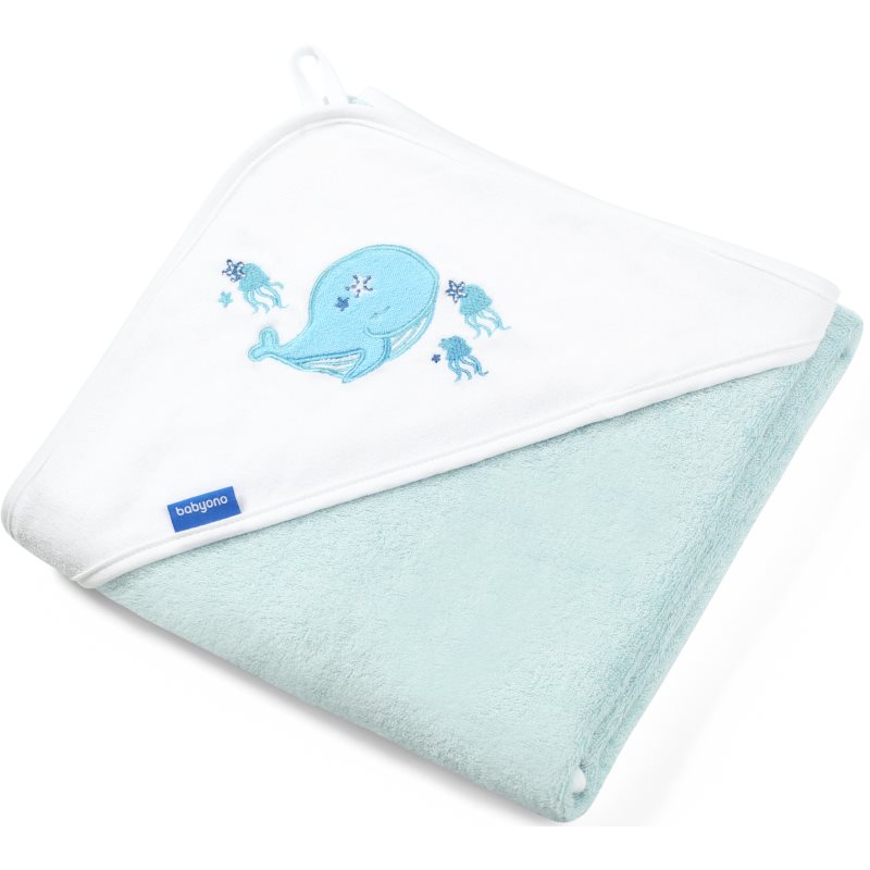BabyOno Take Care Bamboo Towel osuška s kapucňou Blue 85x85 cm