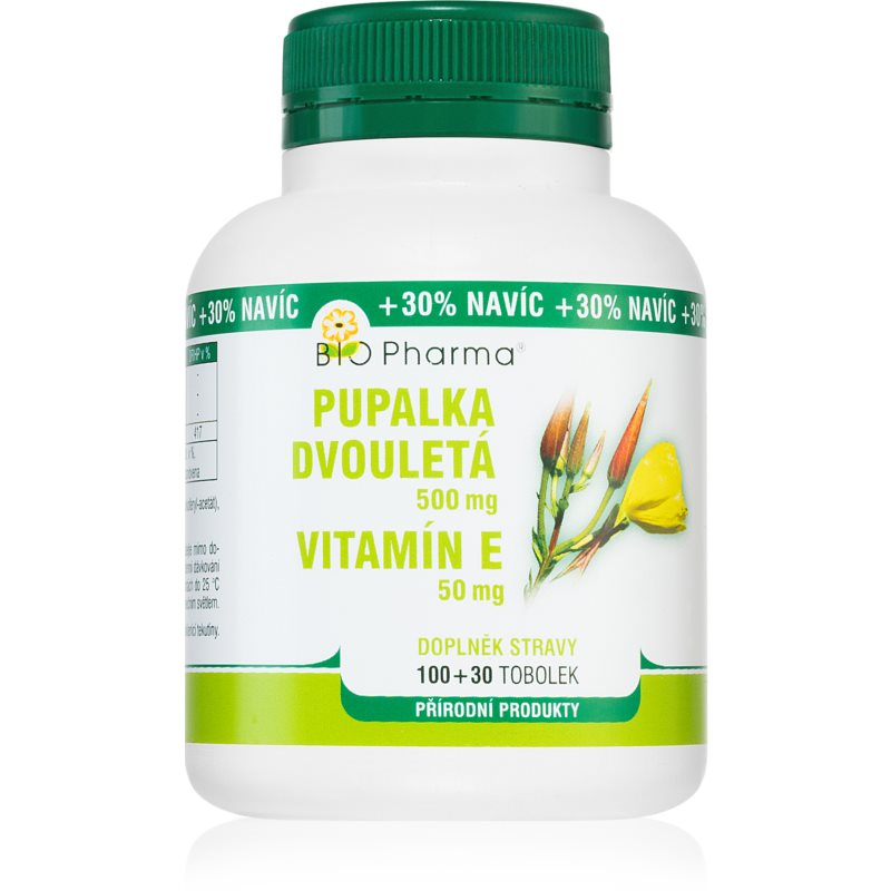 Bio Pharma Pupalka dvojročná  vitamin E tobolky na podporu hormonálnej rovnováhy 130 tbl
