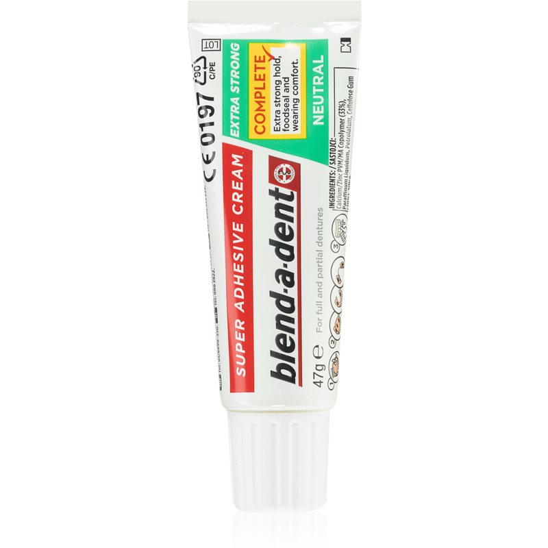 Blend-a-dent Extra Strong Neutral fixačný krém pre zubnú náhradu 47g