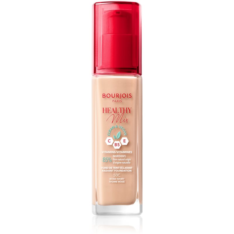 Bourjois Healthy Mix rozjasňujúci hydratačný make-up 24h odtieň 50C Rose Ivory 30 ml
