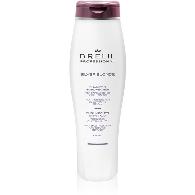 Brelil Professional Silver Blonde Sublimeches Shampoo šampón neutralizujúci žlté tóny pre blond a melírované vlasy 250 ml
