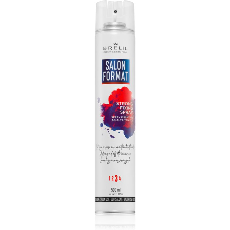 Brelil Professional Salon Format Strong Fixing Spray lak na vlasy pre fixáciu a tvar 500 ml