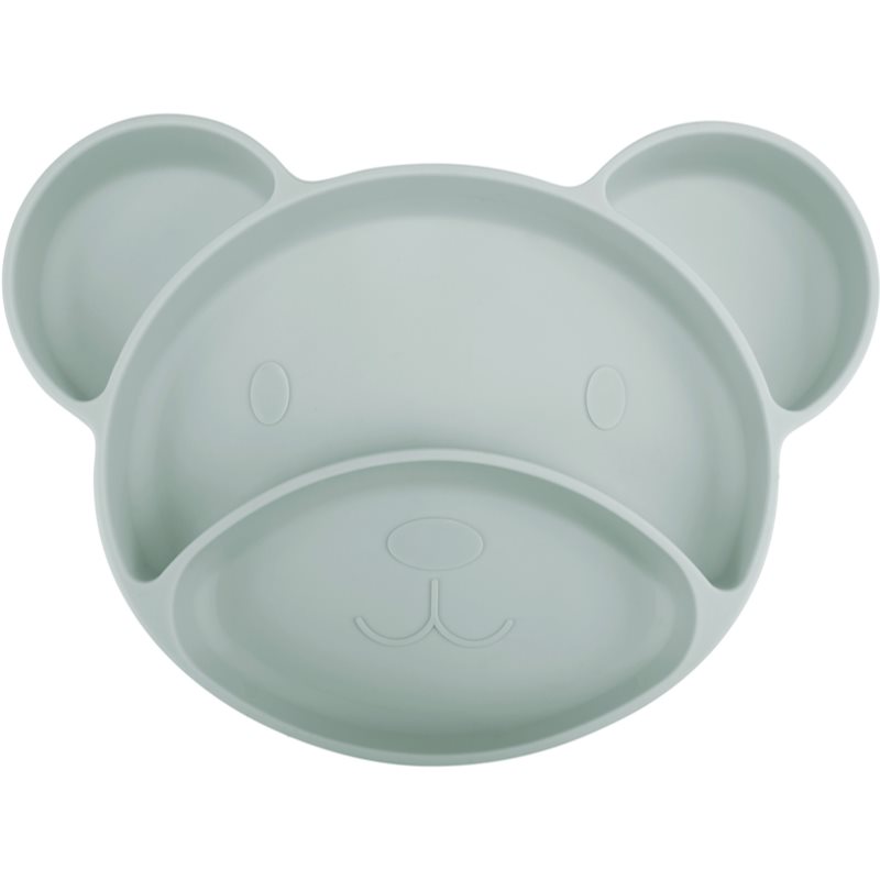 Canpol babies Bear delený tanier s prísavkou Green 1 ks